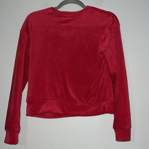 Juicy Couture Red Velour Sweatshirt - Picture 6 of 8